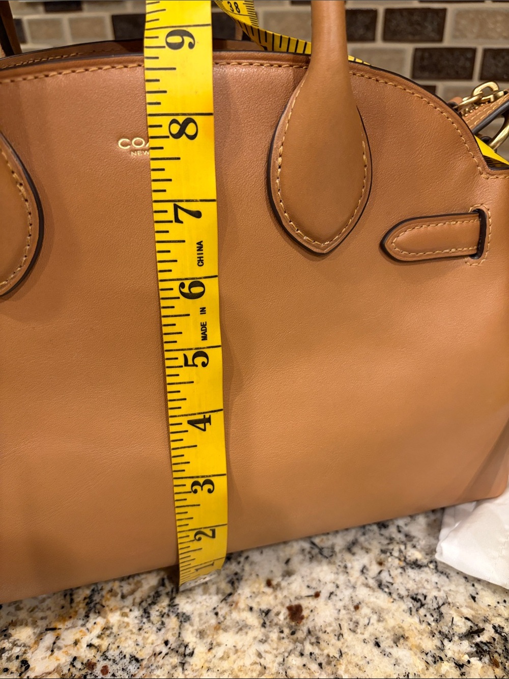 Coach EMPIRE 28 HONEY BROWN soft Leather Satchel - Picture 16 of 17